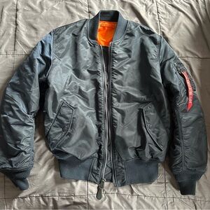 Alpha Industries Men's MA-1 Bomber “Heritage” Jacket “Replica Blue”